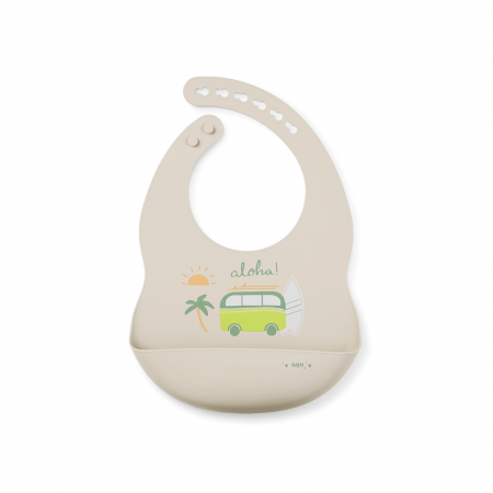 Oktató játékok - Baveta din silicon cu buzunar, ajustabila,   Party   - Aloha sand