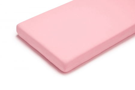 Oktató játékok - Cearsaf din bumbac jersey cu elastic pe contur 120x60x15 cm, Roz
