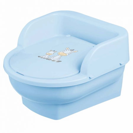 Oktató játékok - Olita copii, mini toaleta, recipient detasabil, Zebra Light Blue, Maltex Baby