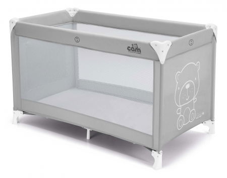 Oktató játékok - Patut pliant voiaj ultraportabil pentru copii   Sonno  , usor de transportat, ideal pentru calatorii, material rezistent cu protectii laterale si saltea inclusa, Gri