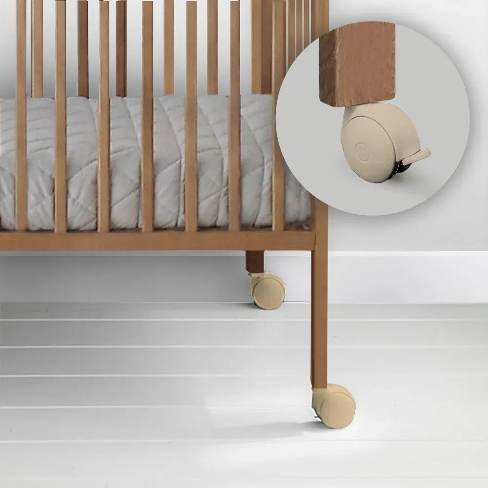 Oktató játékok - Set roti pentru patut copii Woodies, 120 x 60 cm, Bej Vintage