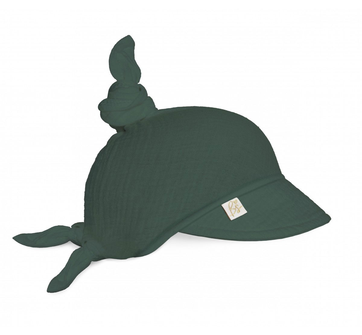 Oktató játékok - Sepcuta de soare 6 luni - 6 ani reglabila din bumbac muselina cu cozoroc pentru protectie, Botanical garden Verde Salvia