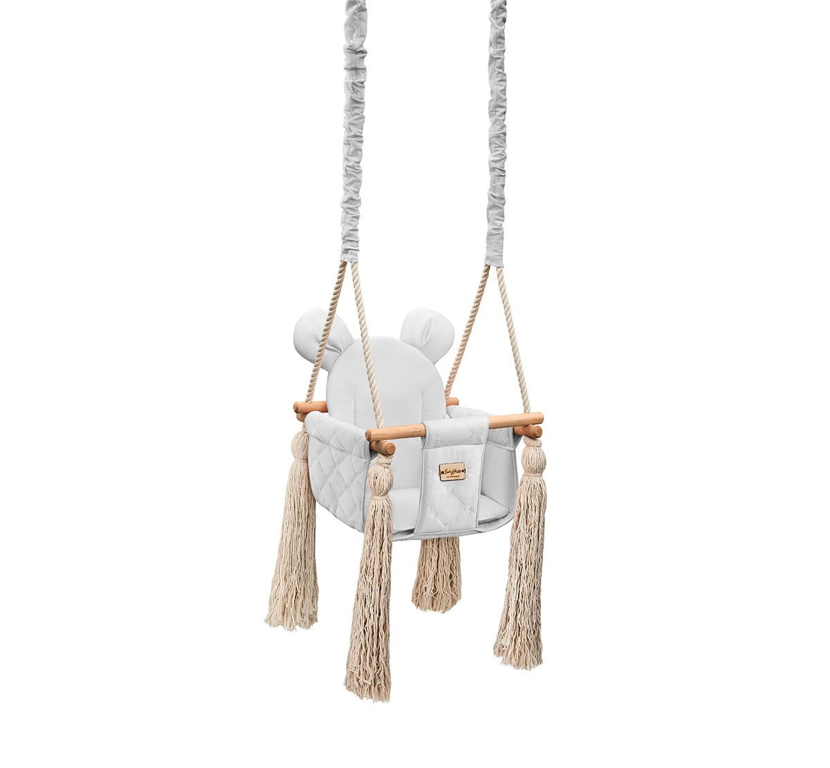 Oktató játékok - Leagan pentru copii si bebelusi, Catifea Velvet, perna detasabila ursulet Teddy Gray