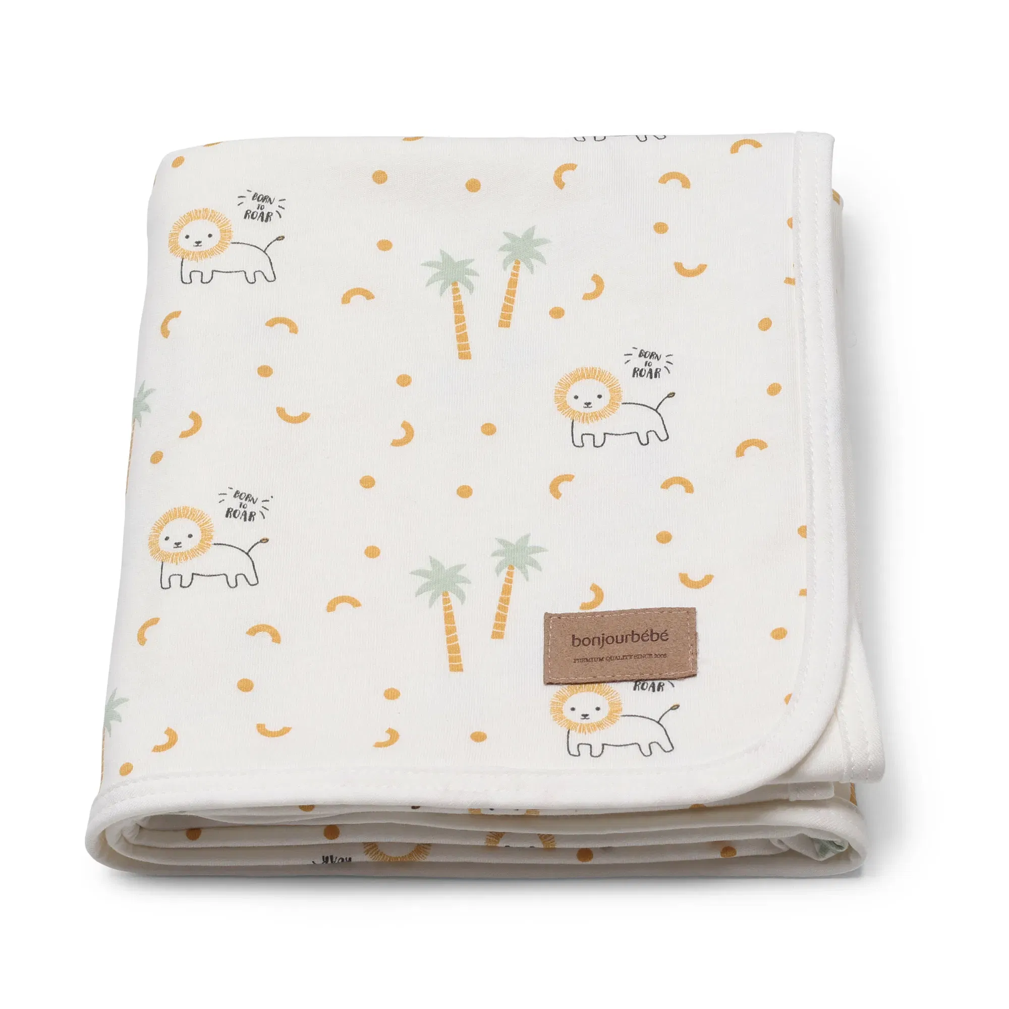 Oktató játékok - Paturica usoara pentru copii, multifunctionala, bumbac jersey, 65x80 Nairobi Mustard