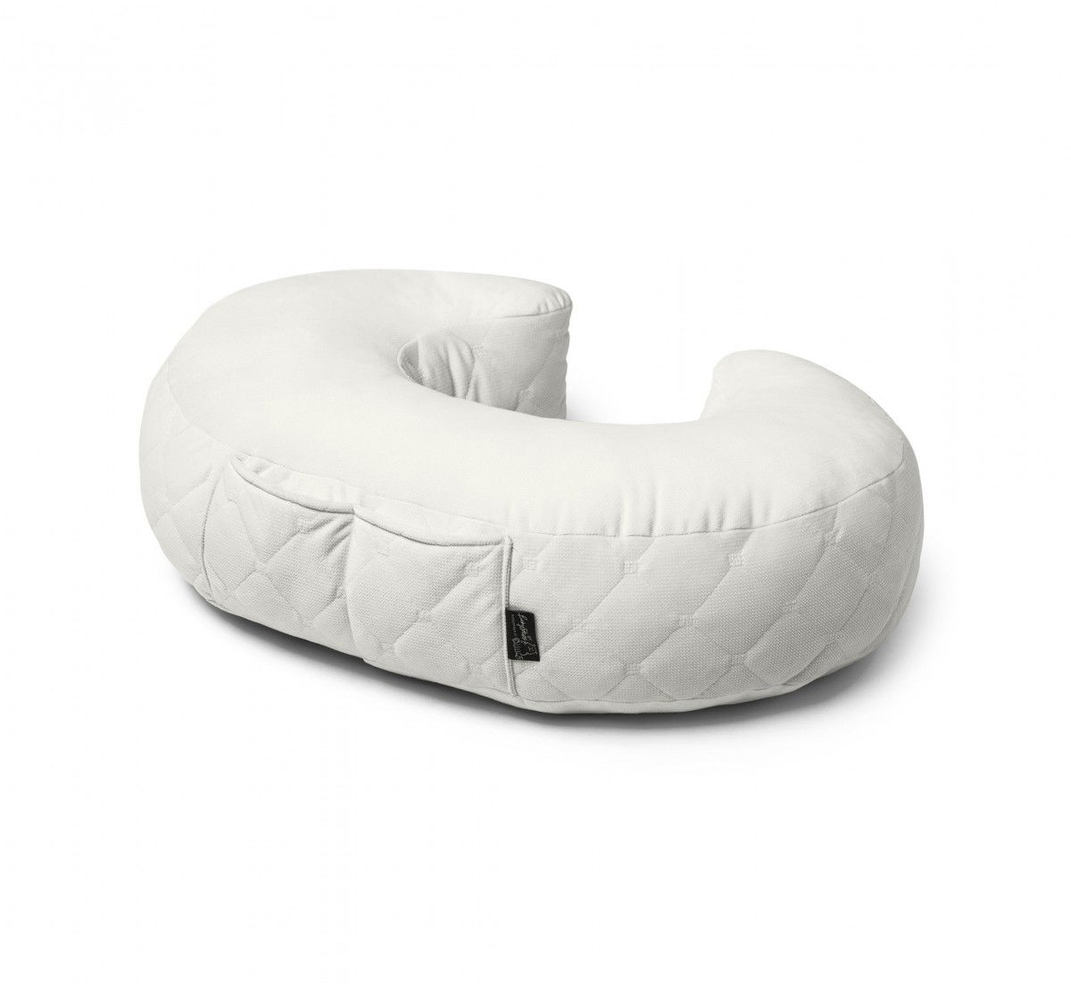 Oktató játékok - Perna pentru gravide si alaptare, catifea si umplutura antialergica, Big cu buzunare, Crem, BabySteps