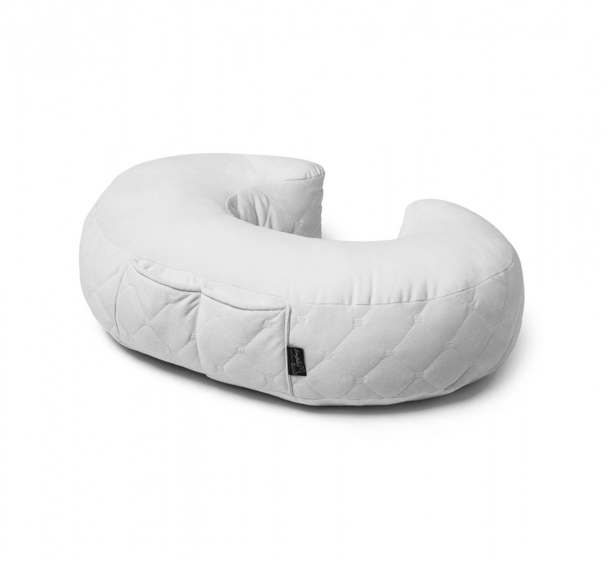 Oktató játékok - Perna pentru gravide si alaptare, catifea si umplutura antialergica, Big cu buzunare, Gri, BabySteps