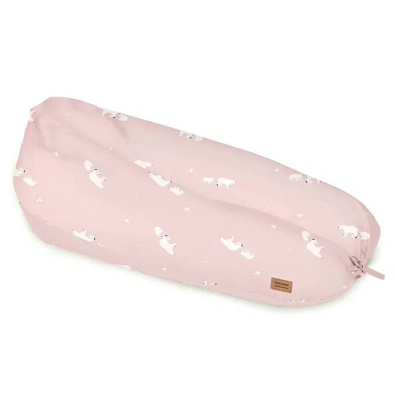 Oktató játékok - Perna pentru gravide si alaptare, husa detasabila din bumbac 100%, 190 cm, Pink Polaris