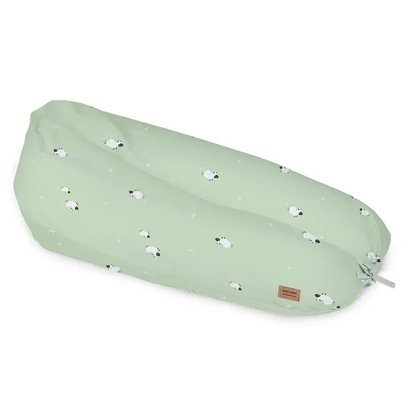 Oktató játékok - Perna pentru gravide si alaptare, husa detasabila din bumbac 100%, 190 cm, Funny Farm