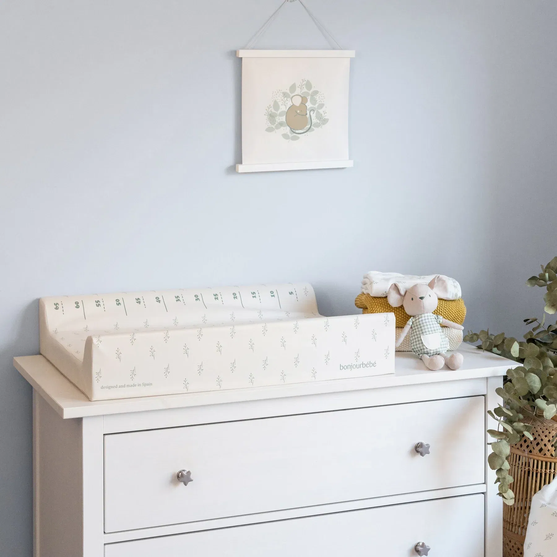 Oktató játékok - Saltea de infasat cu spate intarit si margini de protectie 50x70 cm, Spring Cottage