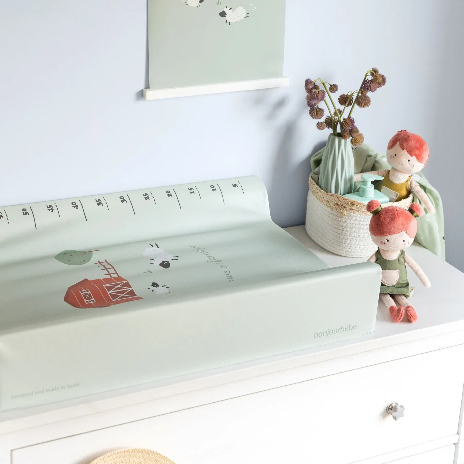 Oktató játékok - Saltea de infasat cu spate intarit si margini de protectie 50x70 cm, Funny Farm