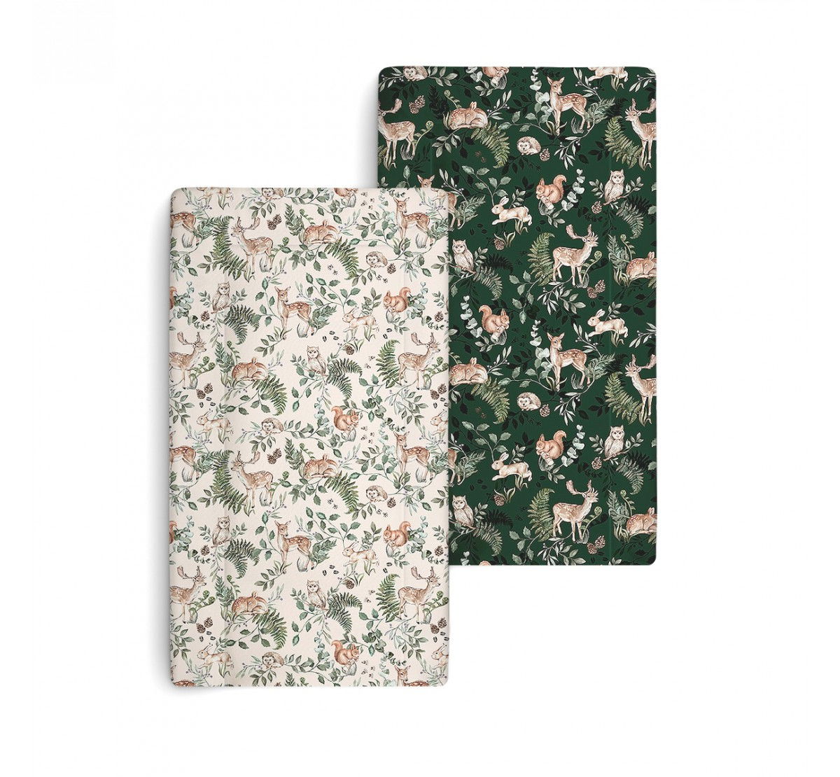 Oktató játékok - Saltea pentru masa de infasat bebe, impermeabila, fata dubla, Animals by BabySteps