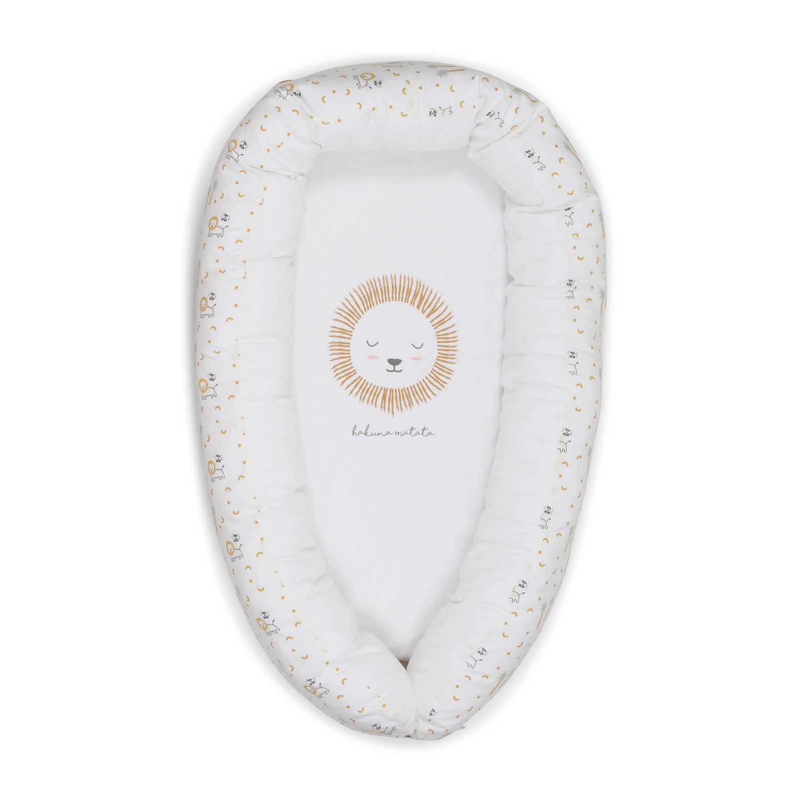 Oktató játékok - Suport de dormit Babynest 2in1 bara protectie patut Premium Bumbac, Nairobi Mustard 95x65x18 cm