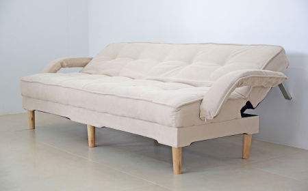 Canapea Clara 200x78x62 cm Rabatabila Stofa Crem [5]