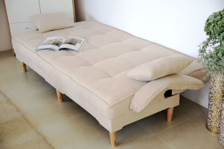 Canapea Clara 200x78x62 cm Rabatabila Stofa Crem [4]