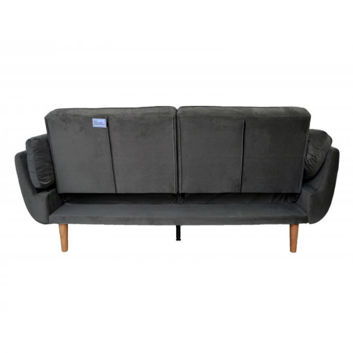 Canapea Rubik 213x77x81 cm Tapiterie Catifea Gri Închis [5]