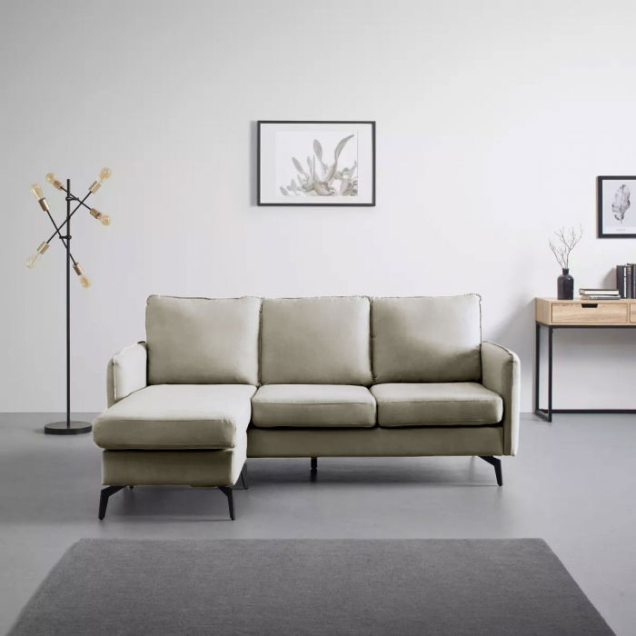 Coltar Hyperion Reversibil Stânga/Dreapta 193x86x136 cm Stofa Bej [1]