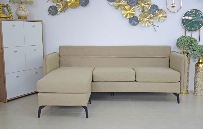 Coltar Hyperion Reversibil Stânga/Dreapta 193x86x136 cm Stofa Bej [6]