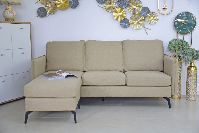 Coltar Hyperion Reversibil Stânga/Dreapta 193x86x136 cm Stofa Bej [3]