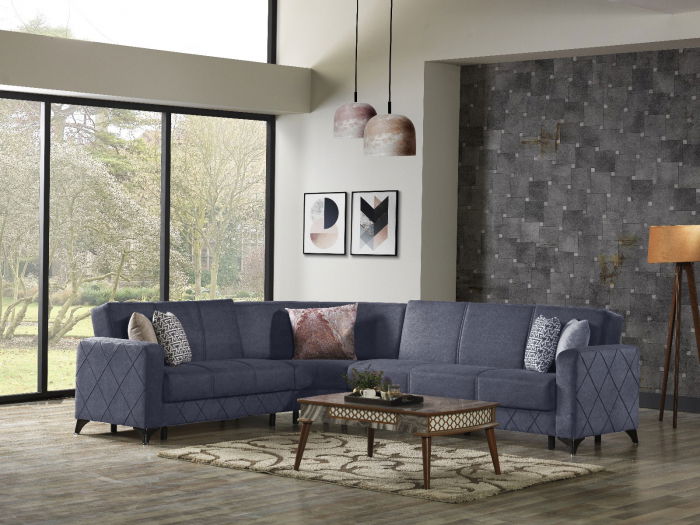 Coltar Kayra 310x90x250 cm Lada Depozitare Tapitat Catifea Nuanta Gri [1]