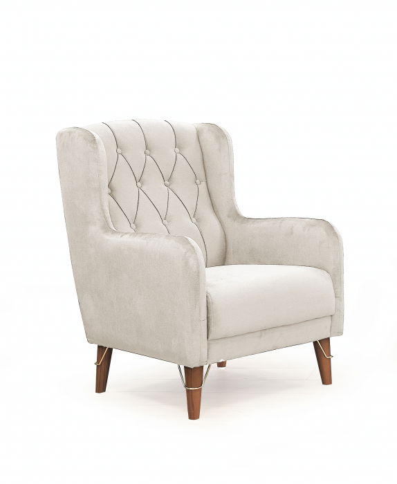 Fotoliu Tapitat Fix 72x98x80 cm Model Melissa Bej [1]