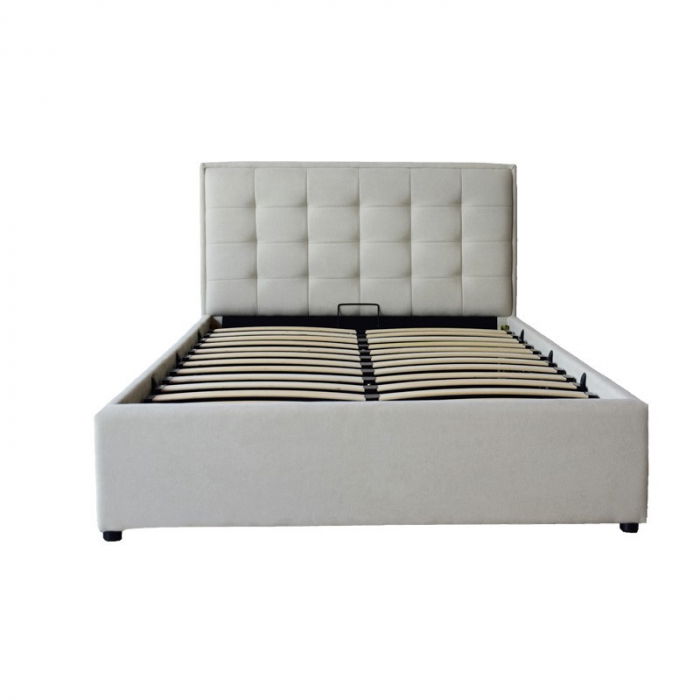 Pat Calypso 160x200 cm Tapitat Stofa Crem [6]