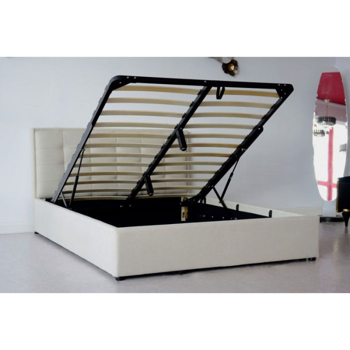 Pat Calypso 160x200 cm Tapitat Stofa Crem [3]