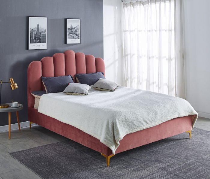 Pat Cloud 180x200 cm Tapitat Catifea Roz [1]