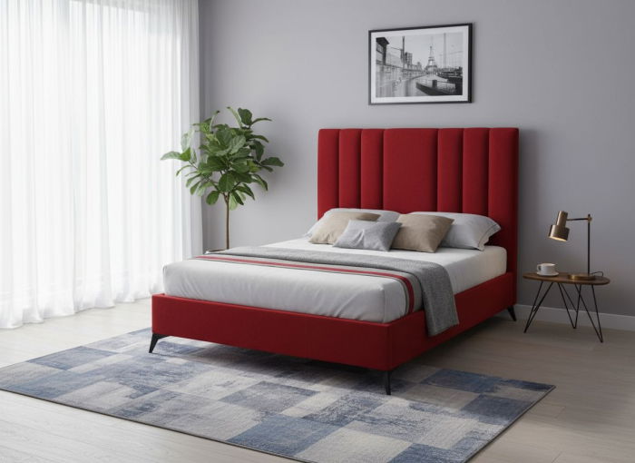 Pat Deja Vu 180x200 cm Tapitat Catifea Magenta [1]