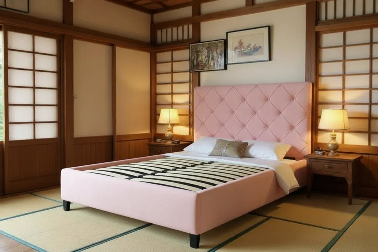 Pat Hypnotic 180x200 cm Tapitat Catifea Roz [6]