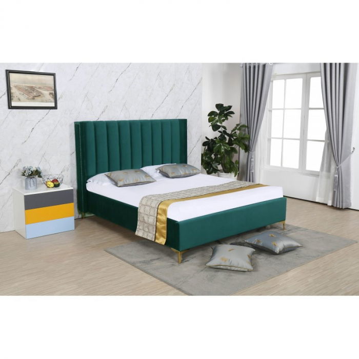 Pat Laguna 160x200 cm Tapitat Catifea Verde [1]