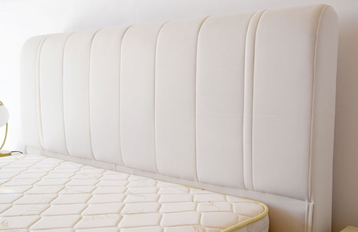 Pat Minelli 160x190 cm Tapitat Catifea Nuanta Crem Somiera Inclusa (cod RC65) [5]