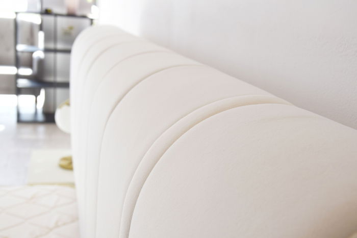 Pat Minelli 160x190 cm Tapitat Catifea Nuanta Crem Somiera Inclusa (cod RC65) [6]