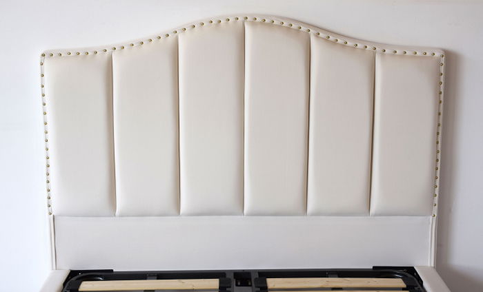 Pat Musset 140x190 cm Tapitat Catifea Nuanta Crem Somiera Inclusa (cod 6607) [8]