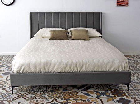 Pat Tossino 160x200 cm Tapitat Catifea Gri Somiera Inclusa (cod L17) [6]