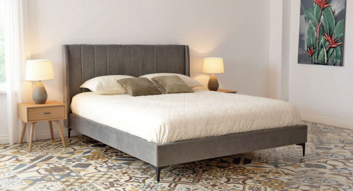 Pat Tossino 160x200 cm Tapitat Catifea Gri Somiera Inclusa (cod L17) [3]