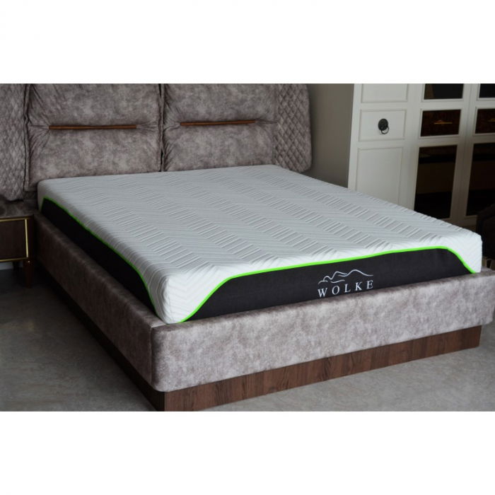 Saltea ortopedica Wolke Memory Active Cooling Gel, 160x200x25cm, cu spuma poliuretanica cu memorie, hipoalergenica, antibacterian, fermitate medie [1]