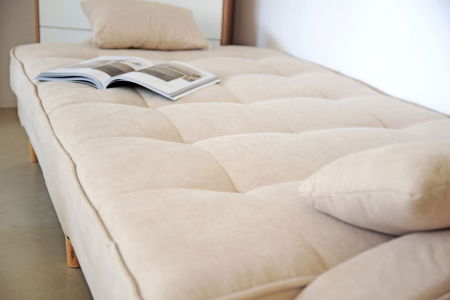 Canapea Clara 200x78x62 cm Rabatabila Stofa Crem [5]