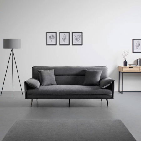 Produse - Canapea Fiore 199x95x90 cm Rabatabila Catifea Gri