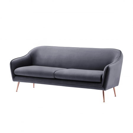 Canapea Prestige 194x83x86 cm Catifea Gri [1]