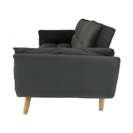 Canapea Rubik 213x77x81 cm Tapiterie Catifea Gri Închis [2]