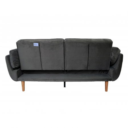 Canapea Rubik 213x77x81 cm Tapiterie Catifea Gri Închis [4]