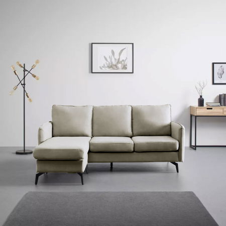 Coltar Hyperion Reversibil Stânga/Dreapta 193x86x136 cm Stofa Bej [0]