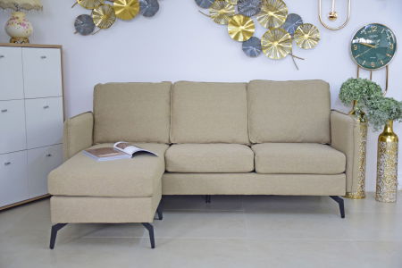 Coltar Hyperion Reversibil Stânga/Dreapta 193x86x136 cm Stofa Bej [2]