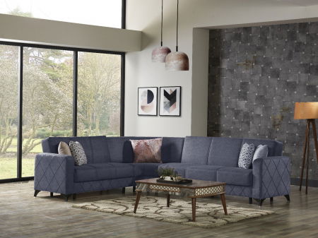 Coltar Kayra 310x90x250 cm Lada Depozitare Tapitat Catifea Nuanta Gri [0]