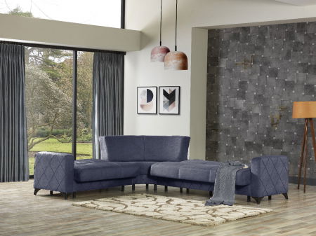 Coltar Kayra 310x90x250 cm Lada Depozitare Tapitat Catifea Nuanta Gri [1]