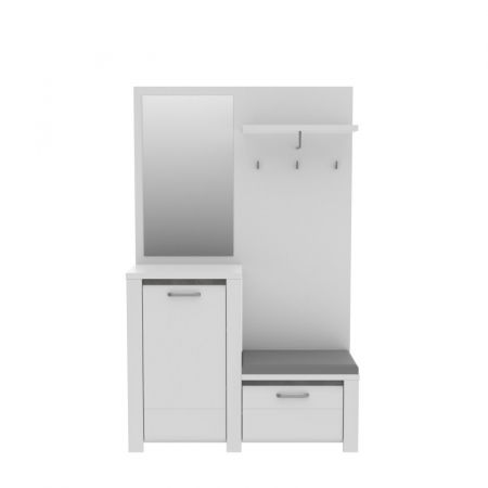 Cuier Hol Aveo 125x200x42 cm Nuanta Alb [2]