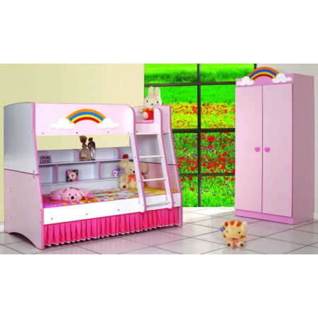 Produse - Dulap model Curcubeu 98x200x 56 cm Nuanta Roz