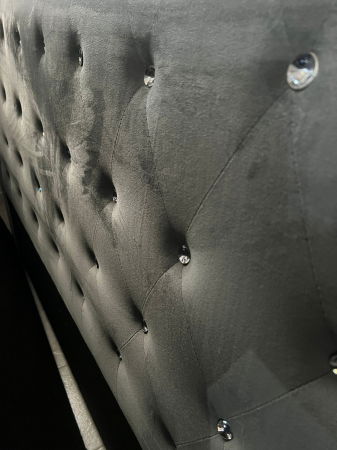 Pat 180x200 cm Sunday Gri cu 4 sertare Tapitat Catifea Somiera Inclusa [7]