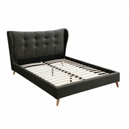 Pat Almera 180x200 cm Tapitat Catifea Gri Somiera Inclusa [3]