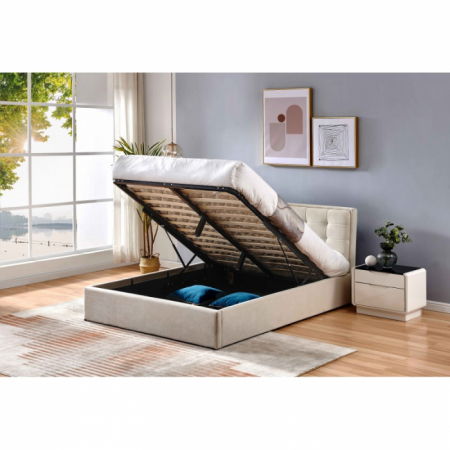 Pat Calypso 160x200 cm Tapitat Stofa Crem [0]